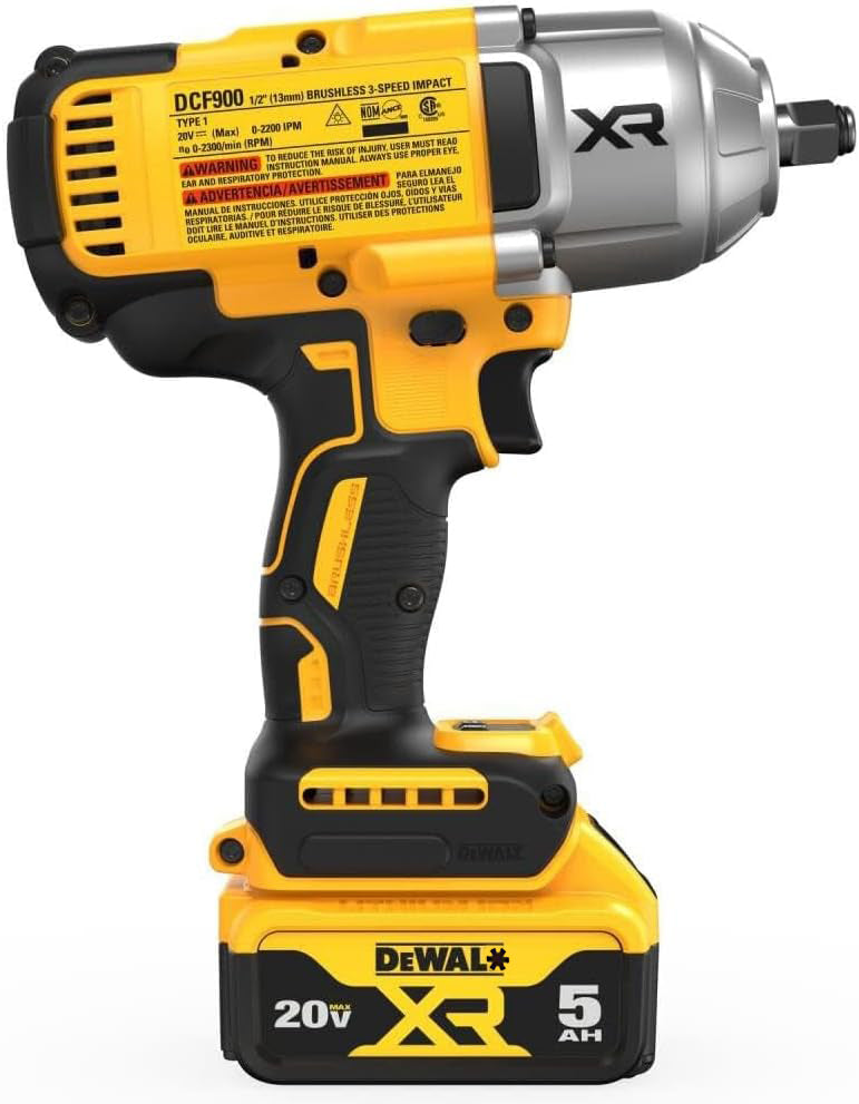 20V MAX Cordless Impact Wrench Kit, 20V MAX, 1/2" Hog Ring With 4-Mode Speed