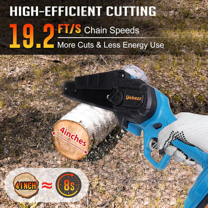 Mini Chainsaw Cordless 6-inch, Lightweight Handheld Electric Saw