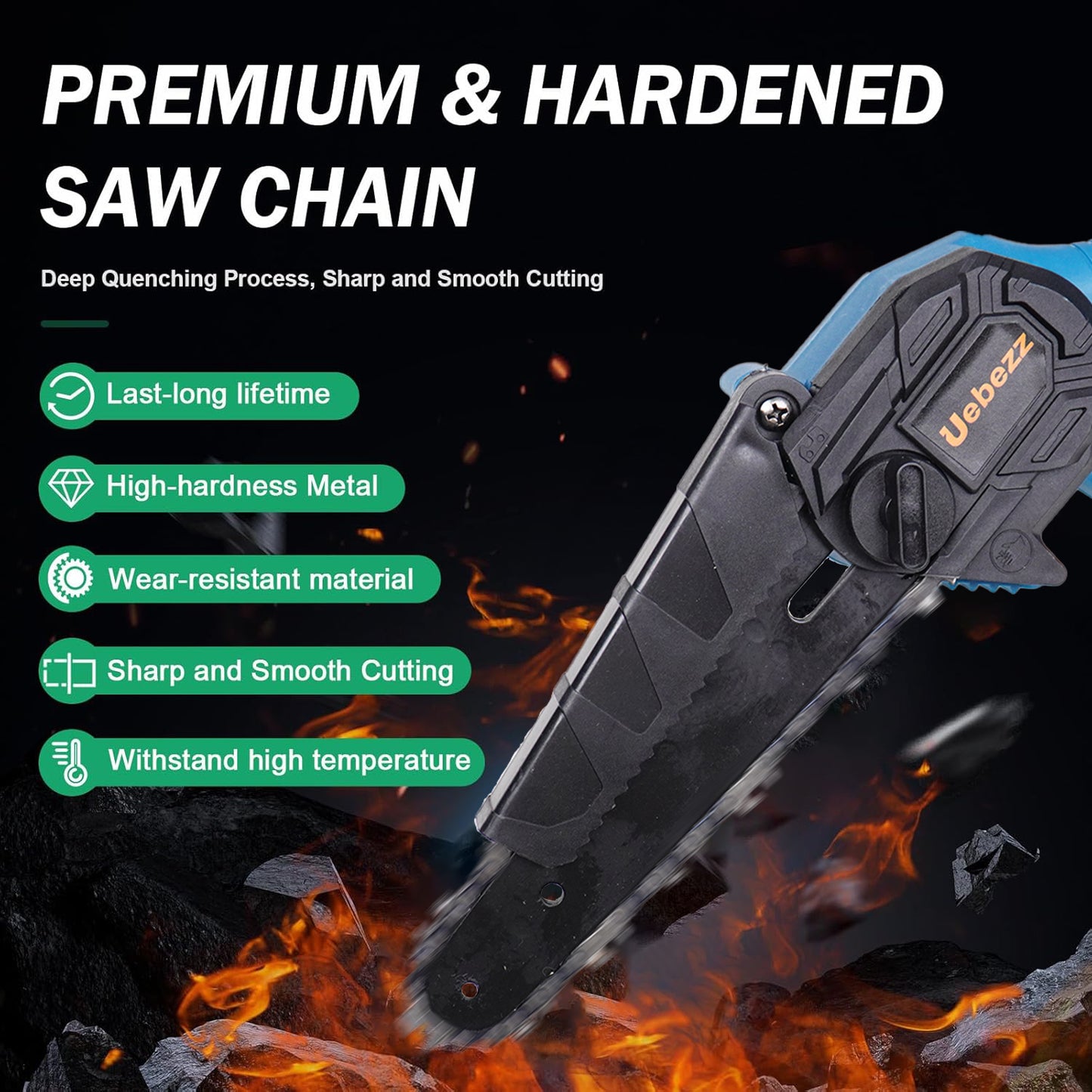Mini Chainsaw Cordless 6-inch, Lightweight Handheld Electric Saw