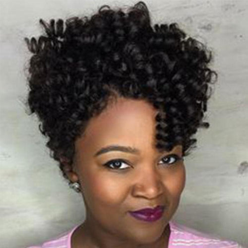 Gorgeous Short Layered Spiral Curly Wig for Black Women