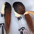 Curly  wigs for women  brown color  wig Brazilian Remy hair