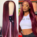 Red Wigs Straight Hair And Body Wave Closure Wigs Curly Wigs