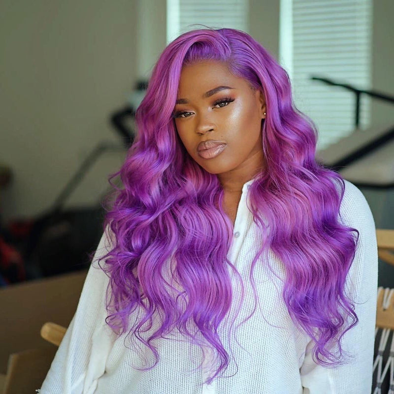 Long Purple Wave Wig