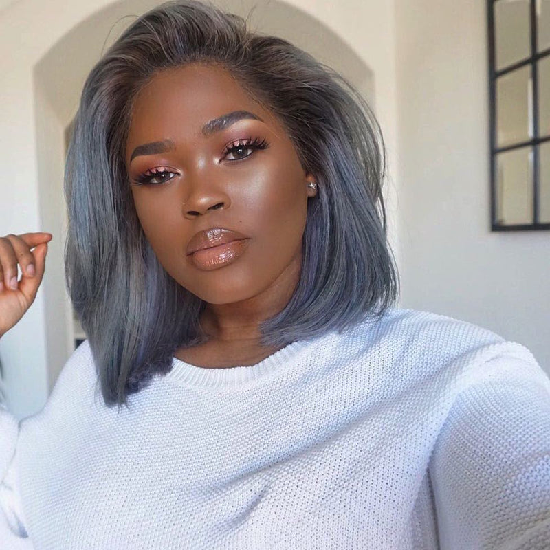 Bob Hairstyle Grey Wig