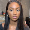 Bronze Black Straight Hair-140%(EXTRA THICK AS IN VIDEO)