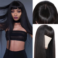 BANG WIG STRAIGHT PRE PLUCKED FRONTAL WIG