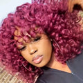 Maroon Afro Wig