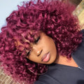 Maroon Afro Wig