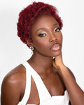 O.U Style Red Curly Pixie Cut Wig Glueless Natural Wig-22