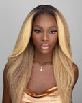 O.U Style Black Blonde Long Glueless Natural Wig-11