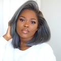 Bob Hairstyle Grey Wig