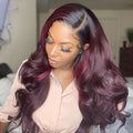 Glueless Wine Red Long Body Wave Wig