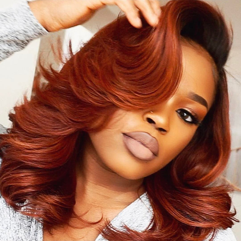 Prepluck Maroon Body Wave Wig