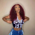 Red Kinky Curly Wig