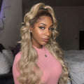 Glueless Long Blonde Color Big Wave Wig