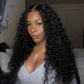 Glueless Black Long Deep Curly Wig