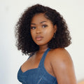 Black Curly Wave Wig for Black Women