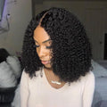 18" Glueless Curly Short Black Wig