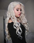 Platinum White Curly Wig