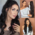 KINGKYLIE Black Long Wig-140%(Extra Thick As In Video)