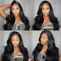 BLACK WAVY HAIR WIG-140%