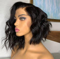 Black short hair curly wig