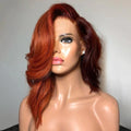 Light orange short wig-140%(Extra Thick As In Video)