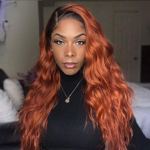 Glueless Natural Wave Orange Wig