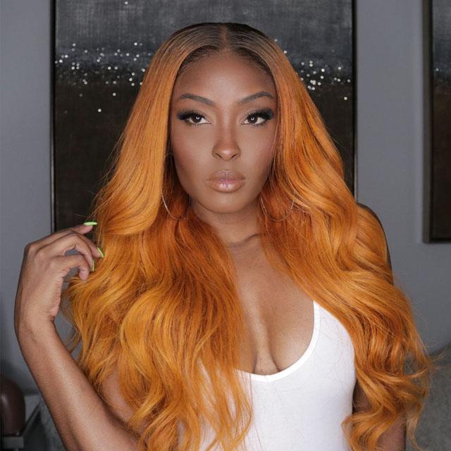 Wave Long Orange Brazilian Wig