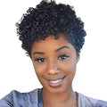 Women's Fashion Short Curly Wave Black Wigs