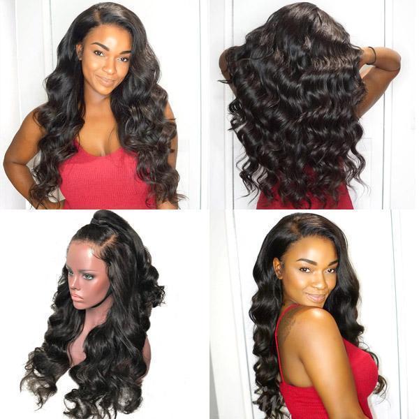 Black long hair curly wig