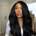 New Glueless Black Long Wavy Wig