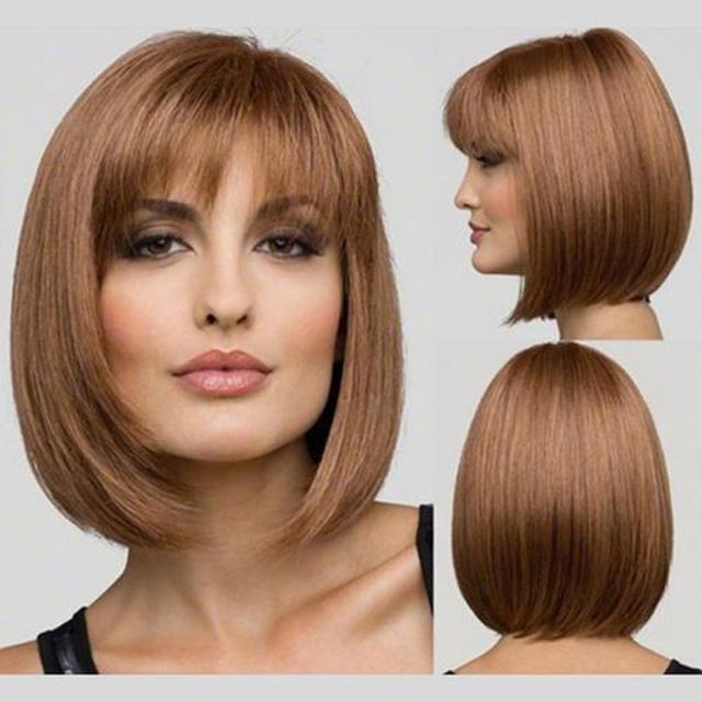 Brown Straight short wig