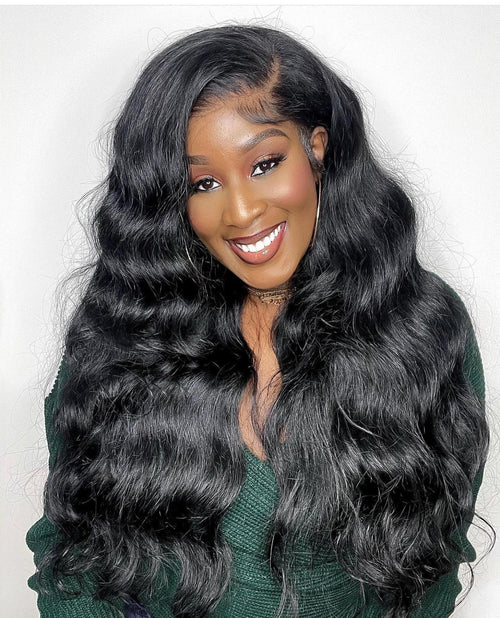 Black Wave Prepluck Glueless Fashion Virgin Hair Body Wave Wigs-140%