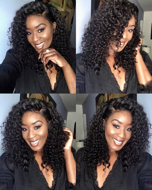 12" Afro Short Curly Kinky Wigs Fluffy Wavy Full Wig-140%