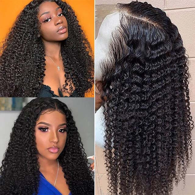 Glueless Night Black Curly Hair-140%(EXTRA THICK AS IN VIDEO)