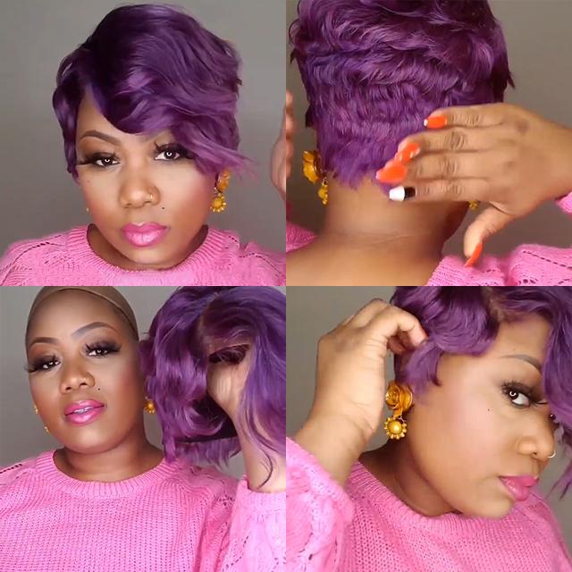 Purple temptation wigs