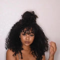 Dark brown African wavy short hair sexy wig